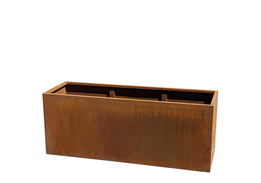 Asian Ceramics. Extra Large Rectangular Corten Steel Planter - 3-9710-R